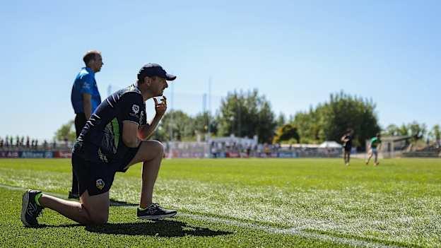 Steven Poacher will be back on the sideline with Leitrim in the Tailteann Cup this weekend. Photo by Thomas Flinkow/Sportsfile