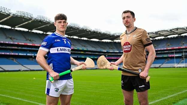 Laois captain David Dooley and Kildare goalkeeper Paddy McKenna. Photo by Tyler Miller/Sportsfile
