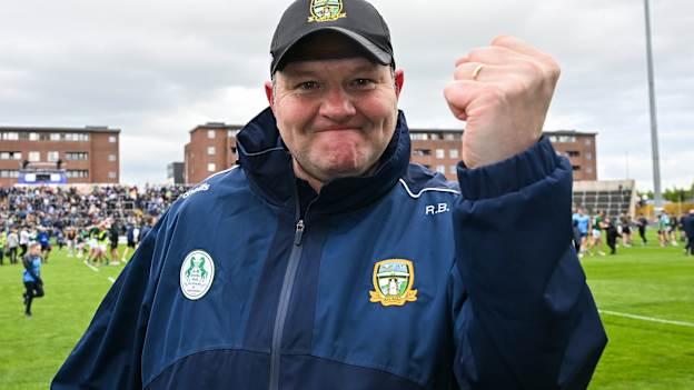Meath manager Robbie Brennan after the Leinster SFC semi-final win over Dublin. Photo by Ray McManus/Sportsfile