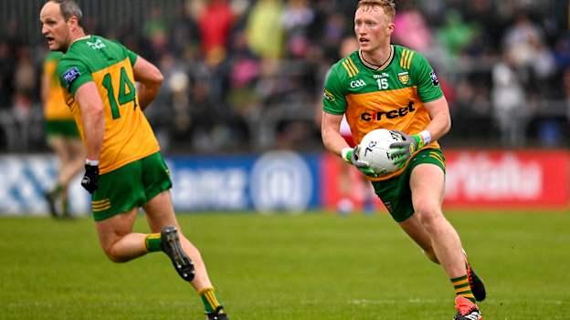 Donegal forwards Oisin Gallen, right, and Michael Murphy. Photo by Ramsey Cardy/Sportsfile
