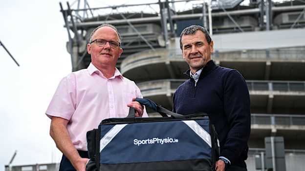 In attendance are Matt Carr, Director, Sports Physio & Performance, left, and Sean Dunnion, Chairperson, GAA Medical, Scientific & Welfare Committee during a GAA Medical, Scientific & Welfare Committee at Croke Park in Dublin for the Sports Physio, Performance & UPMC Inter County Medical Bag Initiative. Photo by David Fitzgerald/Sportsfile 