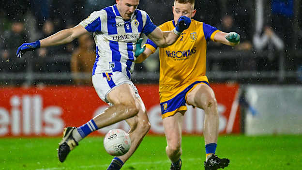 Cein D'Arcy shoots to the net for Ballyboden St Enda's in the Dublin SFC final. Photo by Piaras Ó Mídheach/Sportsfile