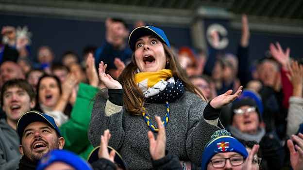 A Loughrea supporter during the AIB All-Ireland club SHC semi-final at Parnell Park. Photo by Ramsey Cardy/Sportsfile