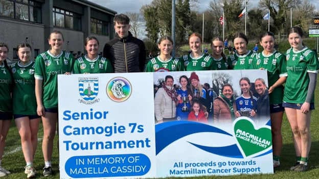 Paul Cassidy pictured at the seven-a-side camogie tournament organised by Bellaghy in memory of his mother Majella. 