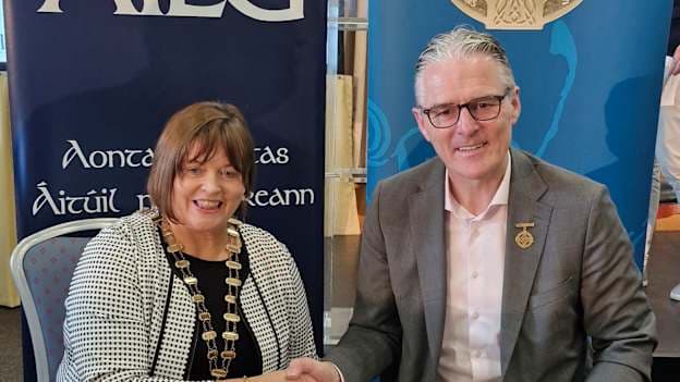 Signing the charter on behalf of the GAA was Uachtarán Jarlath Burns and it was signed on behalf of the Councillors of Ireland by Cllr Mary Hanna Hourigan, President of the AILG.