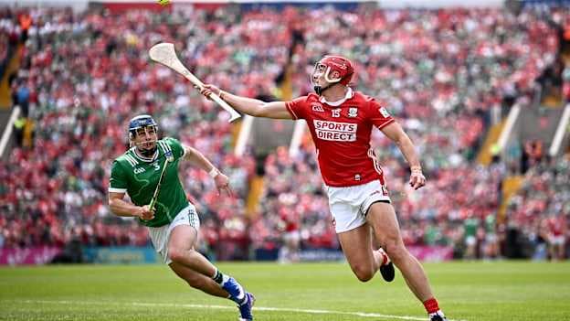 Brian Hayes of Cork in action against Mike Casey of Limerick during the Munster GAA Senior Hurling Championship Round 2 match between Cork and Limerick at SuperValu Páirc Uí Chaoimh in Cork. Photo by Seb Daly/Sportsfile
