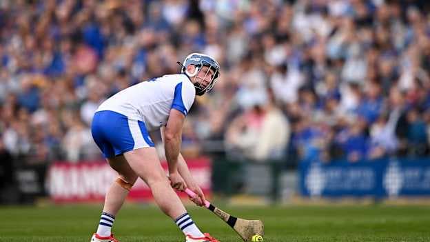 Stephen Bennett of Waterford prepares to take a free during the Munster GAA Senior Hurling Championship Round 2 match between Waterford and Tipperary at Azzurri Walsh Park in Waterford. Photo by Ben McShane/Sportsfile.