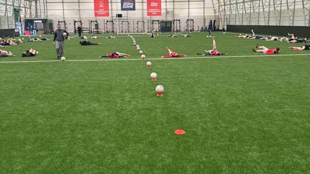 The St. Oliver's Community school teams train in the Sports Dome which is located beside the school. 