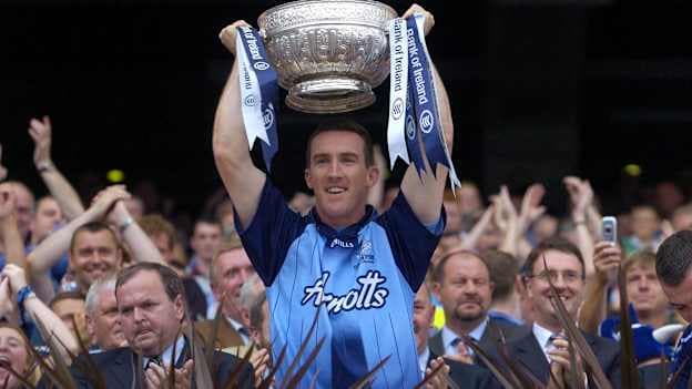 Dublin captain Paddy Christie lifts the Delaney cup after victory over Laois in the 2005 Leinster Senior Football Championship Final. Picture credit; Brian Lawless / SPORTSFILE
