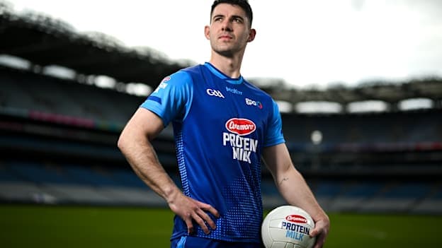 Westmeath footballer Sam McCartan poses for a portrait at Croke Park for the announcement of Avonmore Protein Milk’s five year extension of its long standing partnership with the GAA and GPA. Photo by Sam Barnes/Sportsfile.