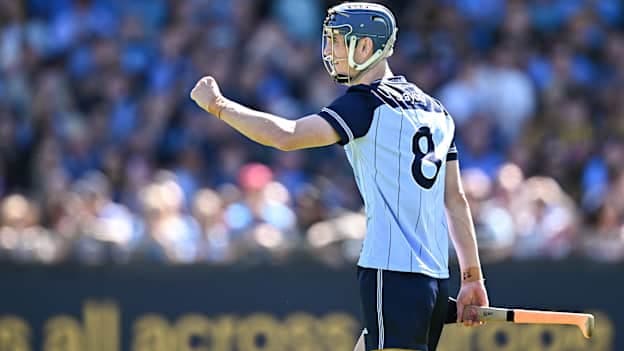 Brian Hayes celebrates after Dublin's win over Kilkenny in the Leinster SHC. Photo by Seb Daly/Sportsfile