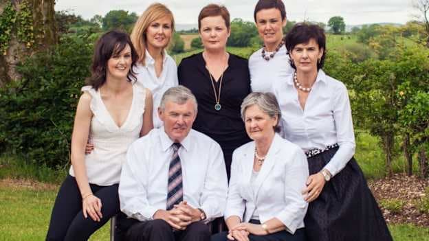 Former GAA President Seán McCague pictured with his family on the occasion of his 70th birthday. 