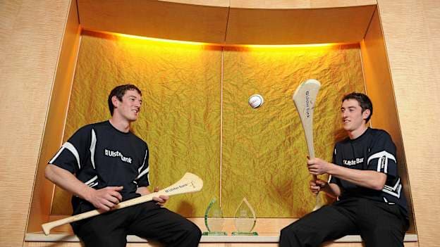 Brothers Tommy and Nickie Quaid pictured together in 2011 after receiving Ulster Bank Rising Star Awards. Picture credit: Stephen McCarthy / SPORTSFILE