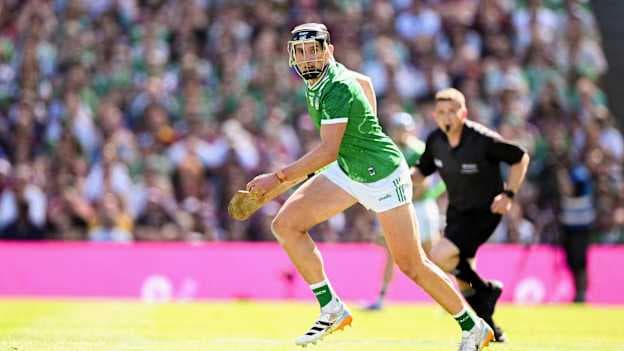 Gearóid Hegarty in action in the All-Ireland SHC final. Photo by Ramsey Cardy/Sportsfile