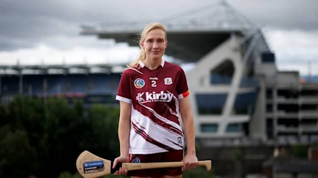 Galway's Shauna Healy pictured at the 2026 Glen Dimplex All-Ireland Camogie Championship Final Media Day, Maldron Hotel Croke Park, Dublin.Mandatory Credit ©INPHO/James Crombie