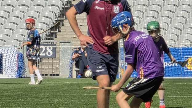 Action from a match between Sligo's Na Fianna and Leitrim's Ballinamore at the recent Connacht GAA Go Games blitz in Croke Park. 