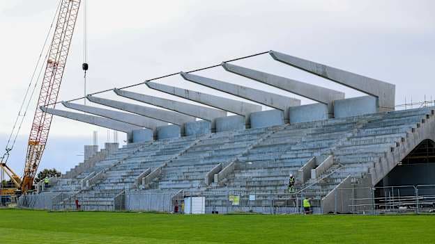 A section of the new main stand at Páirc Tailteann.