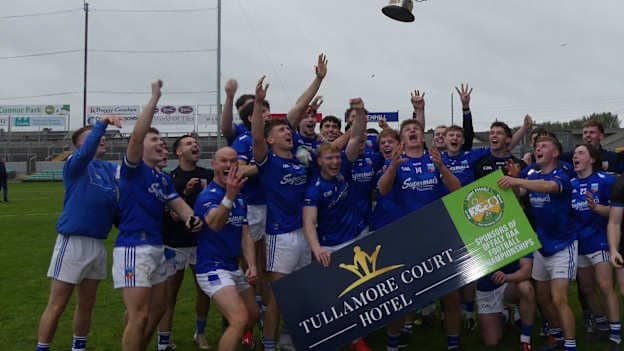 Tullamore celebrate after victory over Ferbane in the Offaly SFC Final. 