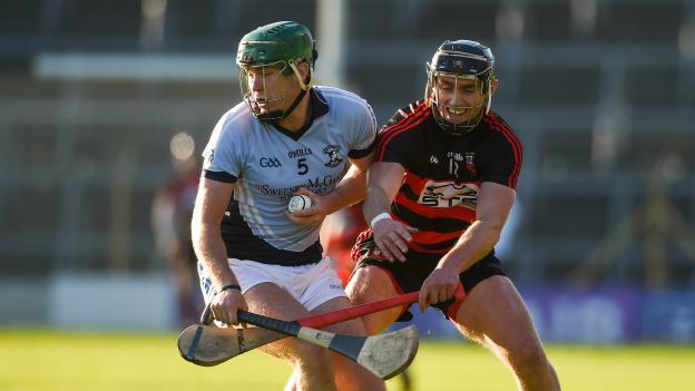 Ronan Lynch, Na Piarsaigh, and Pauric Mahony, Ballygunner, during last month's AIB Munster Club Senior Hurling Final at Semple Stadium.