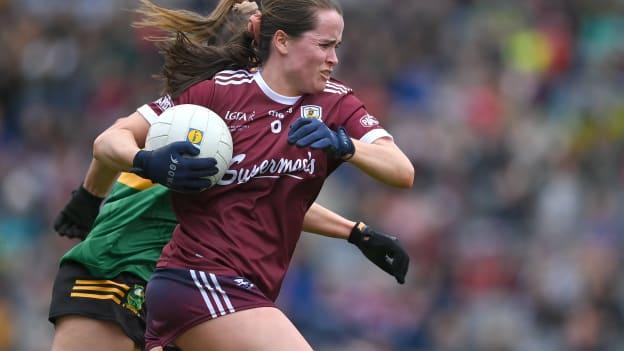 Nicola Ward in Ladies Football League Final action for Galway against Kerry. Photo by Brendan Moran/Sportsfile