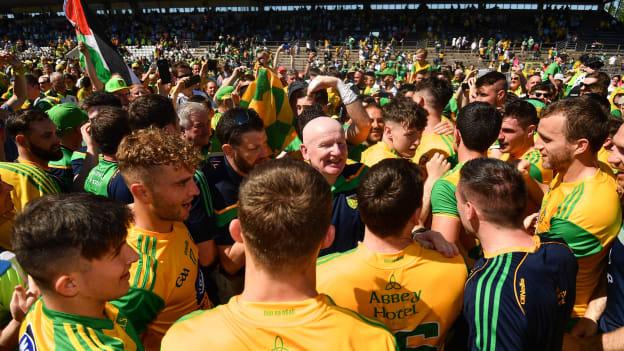 Donegal manager Declan Bonner following the Ulster Final victory against Fermanagh.