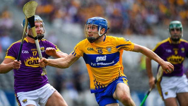 Conor Firman in action against Clare's Shane O'Donnell in the All-Ireland SHC Quarter-Final. 