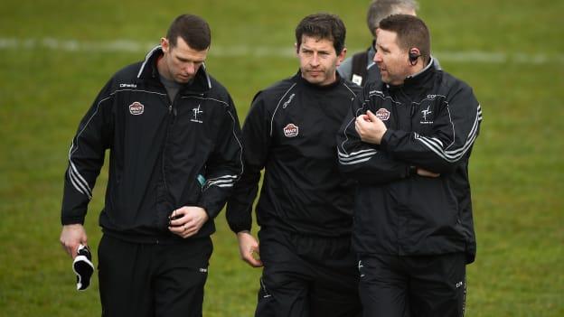 Kildare selectors Ronan Sweeney and Enda Murphy with manager Cian O'Neill.
