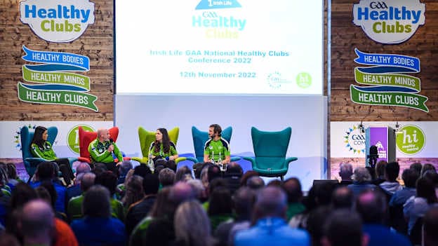 Panel leaders discuss panel takeaways during an Irish Life GAA Healthy Club Conference 2022 at Croke Park in Dublin at Croke Park in Dublin. Photo by Eóin Noonan/Sportsfile.