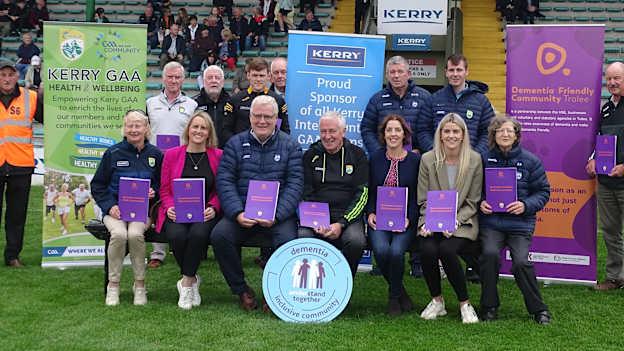 The Dementia Inclusive GAA Communities booklet was launched before Sunday's Kerry SFC clash between Dingle and Dr. Crokes at Austin Stack Park. 