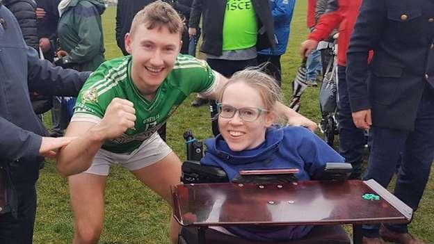 Joanne O'Riordan pictured with Legion GAA club-mate, James O'Donoghue, after victory over Dr. Crokes in the 2019 East Kerry Football Final. 