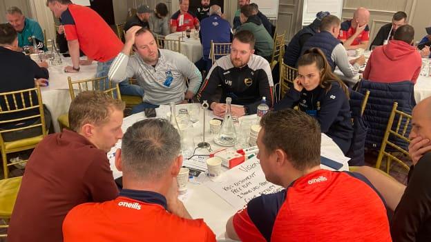 A facilitative session at the recent GAA Coaching and Games Development staff training day. 