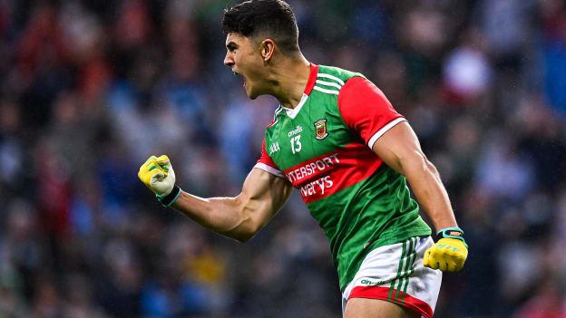 Mayo forward Tommy Conroy celebrates at Croke Park.