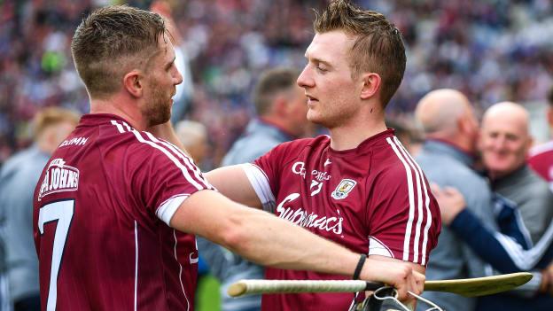 Aidan Harte and Joe Canning celebrate following the All Ireland SHC Final in September.