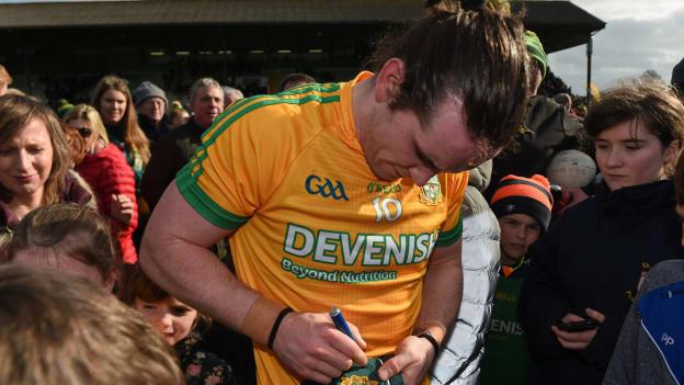 Meath's Cillian O'Sullivan signs autographs following Sunday's win over Fermanagh at Pairc Tailteann.