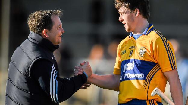 Tony Kelly with former Clare manager Davy Fitzgerald.