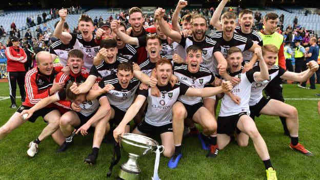 Sligo celebrate after winning the 2019 Nickey Rackard Cup Final. 