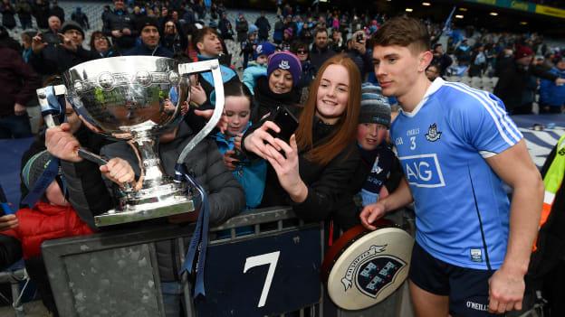 Michael Fitzsimons following the Allianz Football League Final win over Galway.