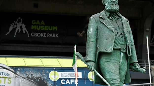 A statue of Michael Cusack at Croke Park.