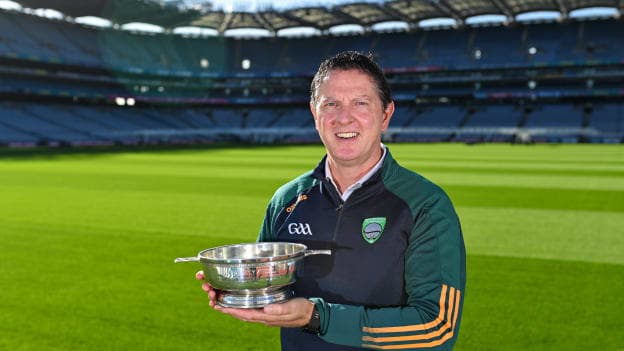 Ireland manager Damien Coleman in attendance at the Hurling Shinty International 2023 launch at Croke Park in Dublin. Photo by Piaras Ó Mídheach/Sportsfile.