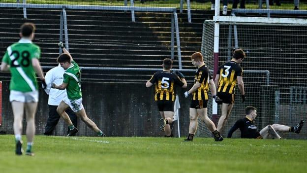Seán Kelly wheels away in celebration after he scored the game-breaking goal in the first half of extra-time this afternoon in Tuam Stadium. 