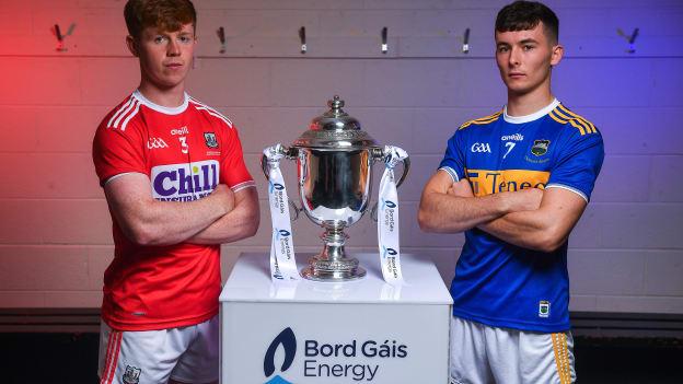 James Keating, Cork, and Craig Morgan, Tipperary, pictured ahead of the Bord Gais Energy All Ireland Under 20 Final at the LIT Gaelic Grounds.