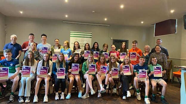 Round Towers Clondalkin club members who graduated from the 2022/2023 Dermot Earley Youth Leadership Initiative. 