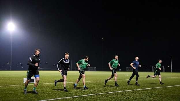 Referees in action during the GAA National Referees fitness day at the GAA National Games Development Centre in Abbotstown, Dublin. Photo by Seb Daly/Sportsfile.