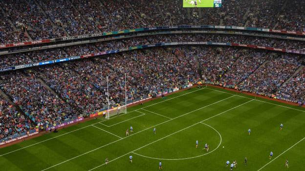 Cillian O Connor kicks a late equaliser for Mayo.