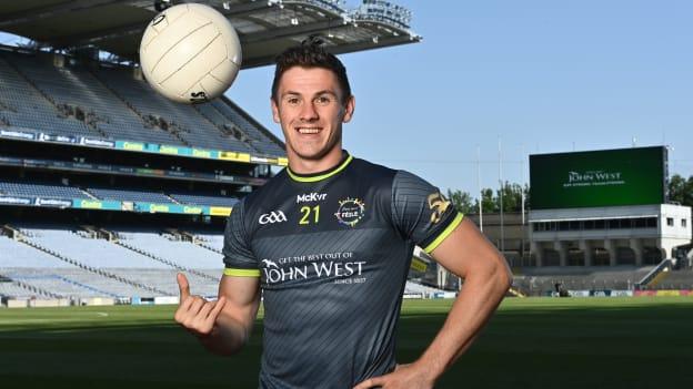 John West Féile Ambassador and Galway Footballer Shane Walsh in attendance at the launch of John West Féile, 2021 at Croke Park in Dublin. 