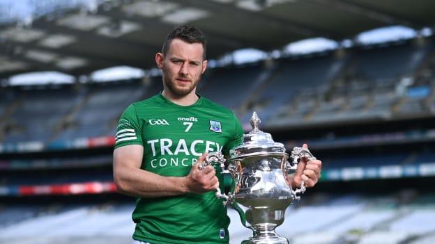 Declan McCusker of Fermanagh during the Tailteann Cup launch at Croke Park in Dublin.