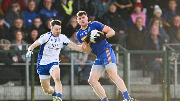 Adam Flanagan, Summerhill, and Cathal Daly, Naas, in AIB Leinster Club SFC action.Photo by Piaras Ó Mídheach/Sportsfile