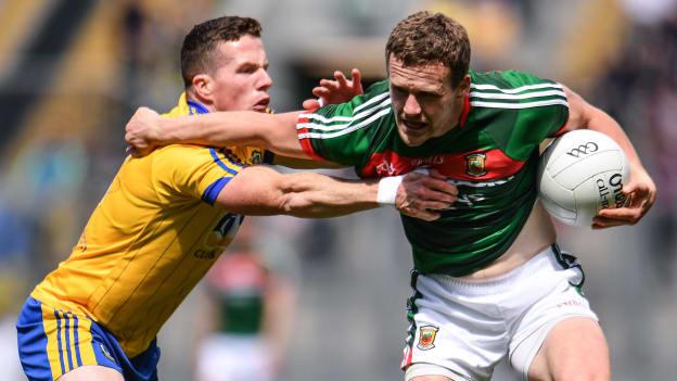 Seanie McDermott and former IT Sligo colleague Andy Moran collide during the 2017 All Ireland SFC Quarter-Final at Croke Park.