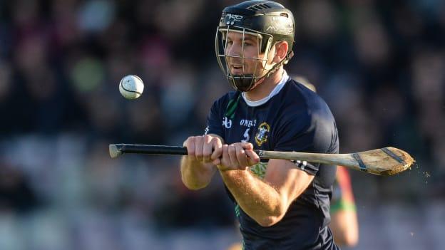 Liam Mellows David Collins in action during the Galway SHC Final at Pearse Stadium.