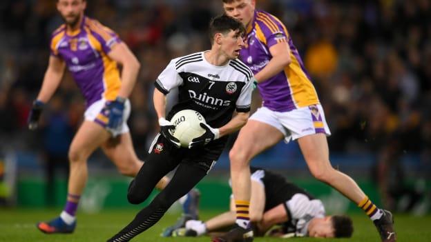 Kilcoo's Eugene Branagan in action against Kilmacud Crokes in the 2022 AIB All-Ireland Club SFC Final. 